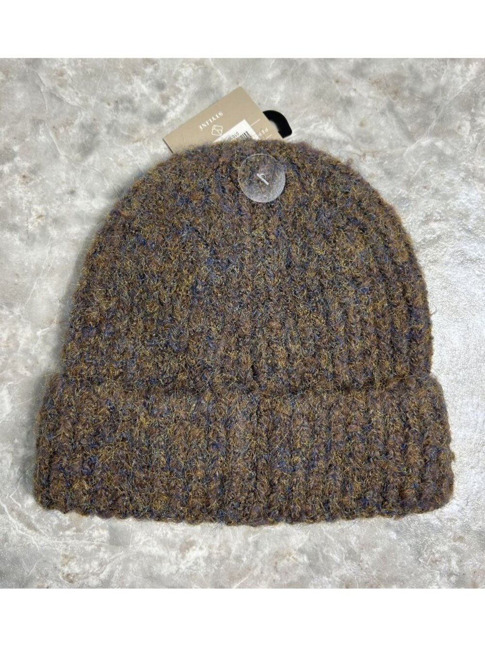 Styline Women's Knit Beanie in Brown / Blue - OS - New